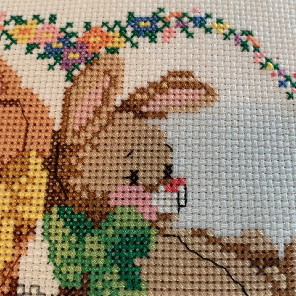 Vintage Cross Stitch Design pillow